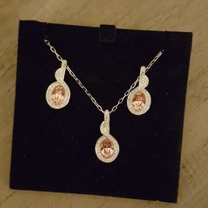 Swarovski necklace and earring set BRAND NEW